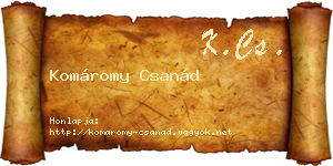 Komáromy Csanád névjegykártya