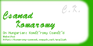 csanad komaromy business card
